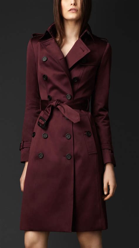 burberry cotton poplin trench coat deep claret|burberry trench jacket.